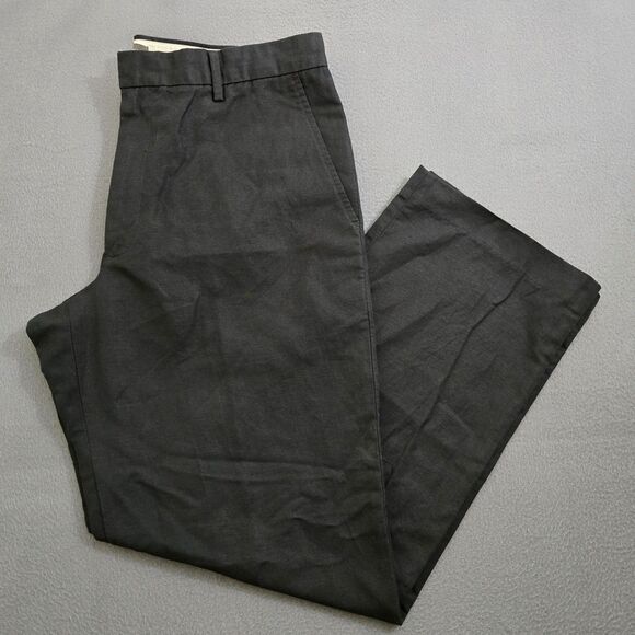 Banana Republic Men 36X32(31) Black Linen Blend Straight Leg Dress Pants - Picture 1 of 11